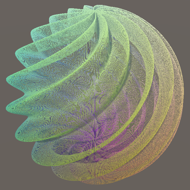 A Sphere instantiated with the compute shader.