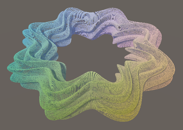 A Torus instantiated with the compute shader.